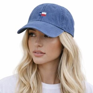 Texas Flag Embroidered Dad Hat Adams Blue Adjustable Strapback Baseball Cap